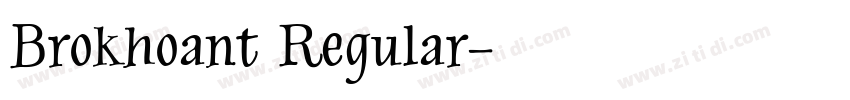 Brokhoant Regular字体转换